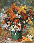 Vase of Chrysanthemums by Pierre Auguste Renoir